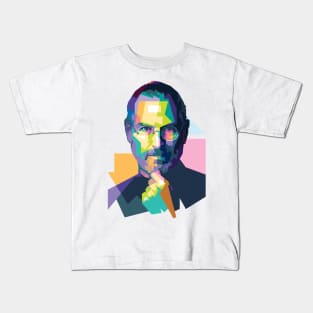 Steve Jobs in WPAP V1 Kids T-Shirt
